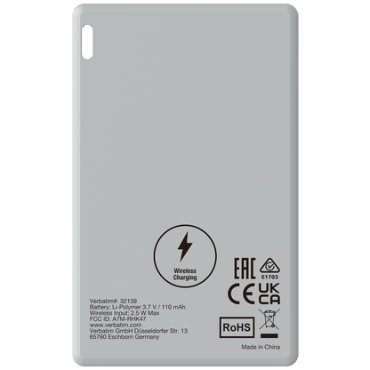 Localizador Verbatim My Finder Bluetooth Tarjeta 1 pza Plateado