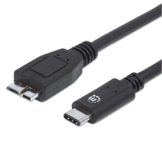 Cable Manhattan USB-C V3.1 C-Micro B 1m Color Negro