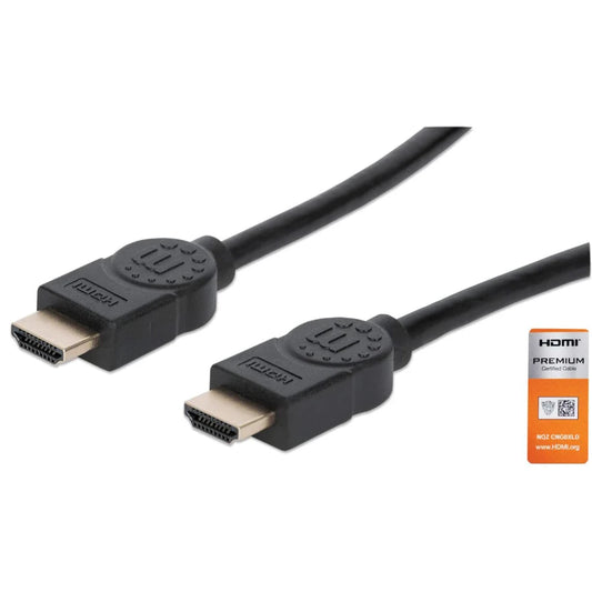 Cable Manhattan HDMI Alta Velocidad con Canal Ethernet Premium 1.8m Color Negro
