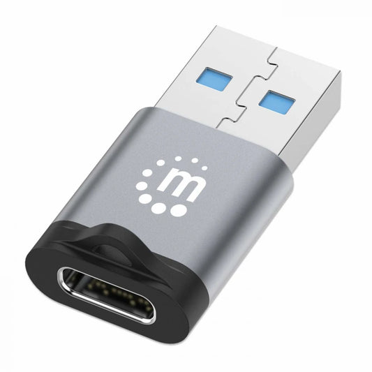 Adaptador USB-C V3.2 Gen1 AM-CH 5Gbps 3A Aluminio Gris Espacial/Negro