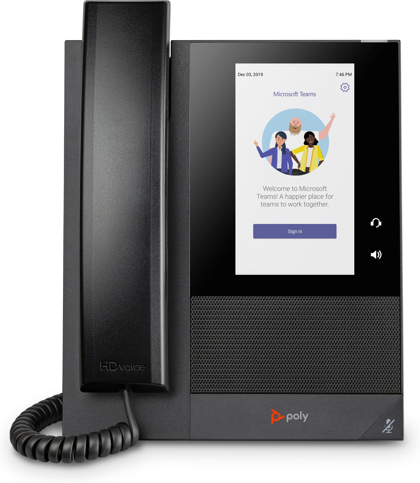 Poly Telefono IP multimedia empresarial CCX 400 para Microsoft Teams y habilitado con PoE