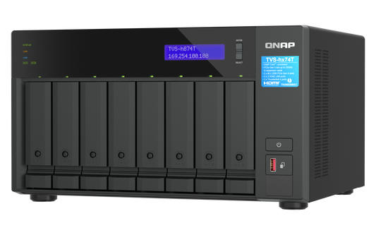Unidad NAS QNAP TVS-h874T de 8 Bahias Intel Core i9-12900E 64GB DDR4 Thunderbolt 4 2.5GbE No incluye discos