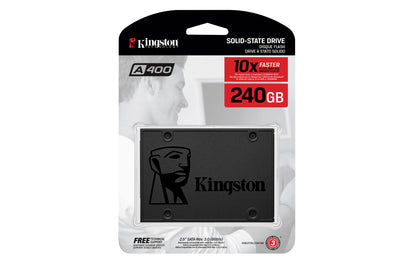 Unidad de Estado Sólido SSD Kingston A400 240GB 2.5 Sata3 7mm Lect.500/Escr.350mbs