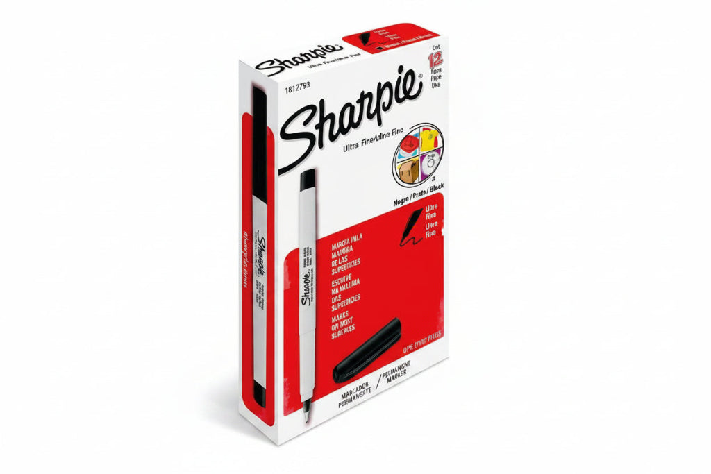 Marcador Berol Sharpie Ultra Fino Negro C/12