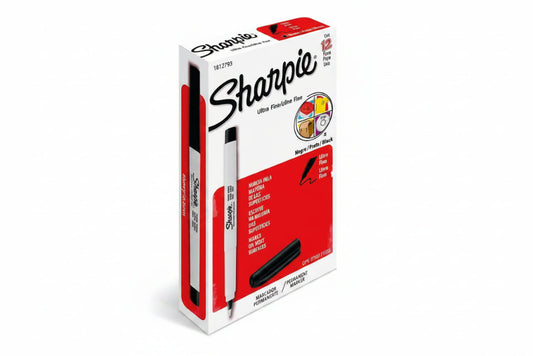 Marcador Berol Sharpie Ultra Fino Negro C/12