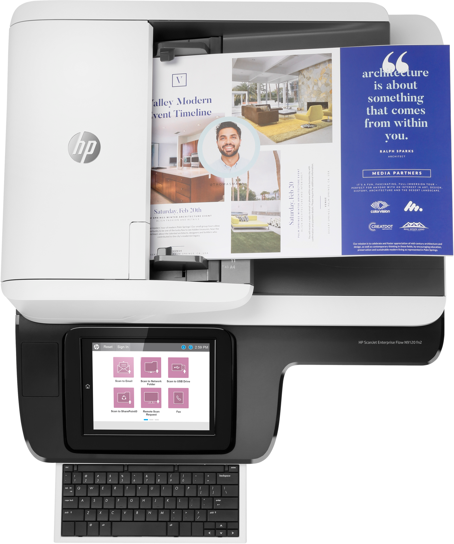 Escáner HP ScanJet Enterprise Flow N9120 fn2 Resolución 600 ppi