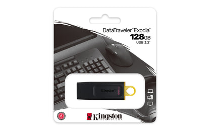 Memoria USB Kingston DataTraveler Exodia 128GB 3.2 Color Negro