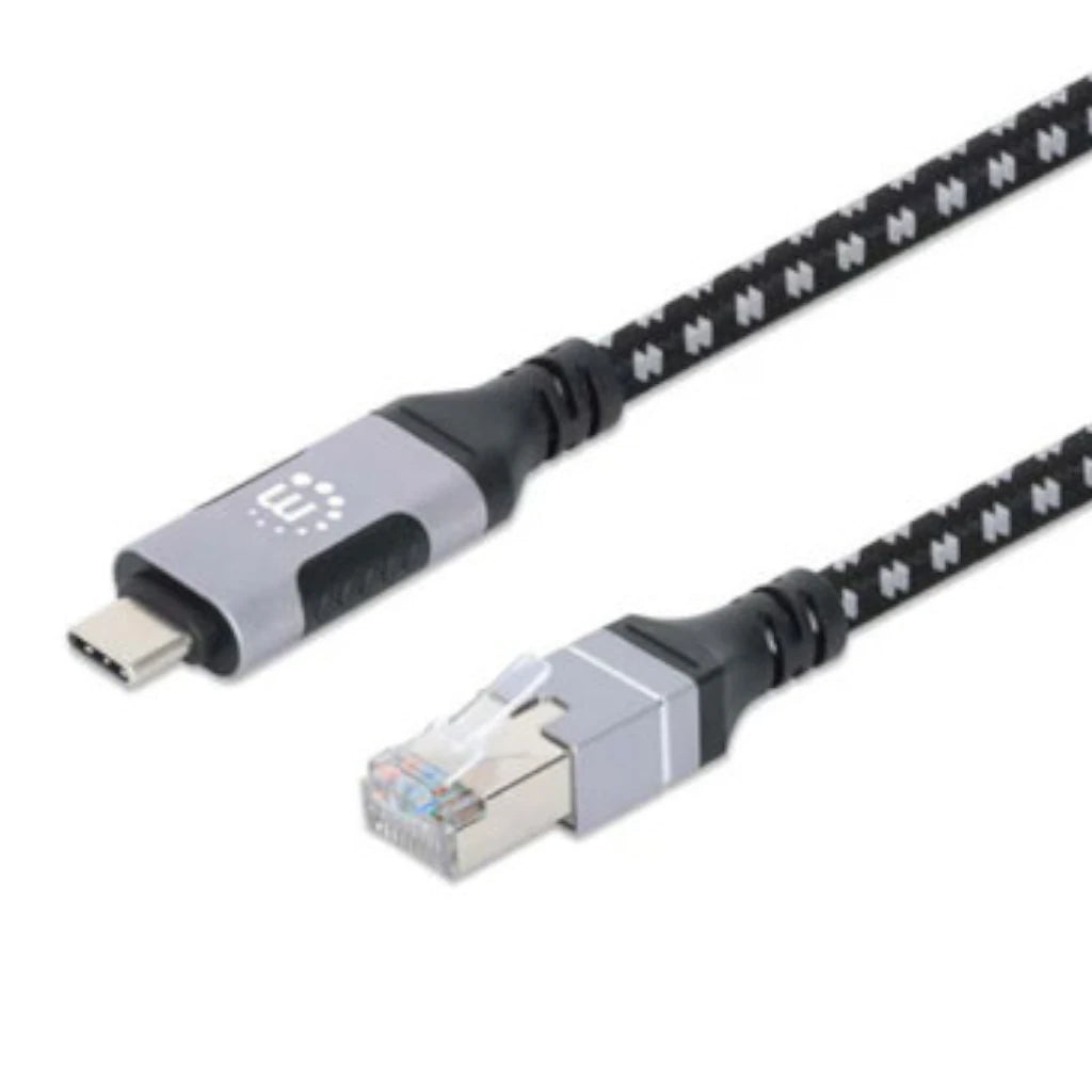 Cable USB-C Manhattan V3.2 a RJ45 2M 5 Gbps Cat6 1 Gbps