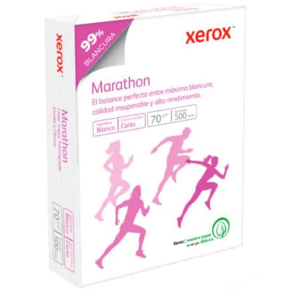 Papel Bond Xerox Marathon 70g Carta | Blancura 99% | Caja 5000 Hojas