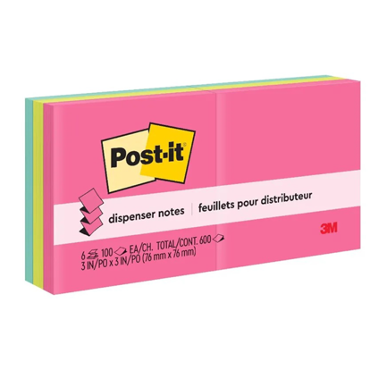Notas Adhesivas 3M Post It Pop Up 3X3  Neon C/6 block C/100 Hjs