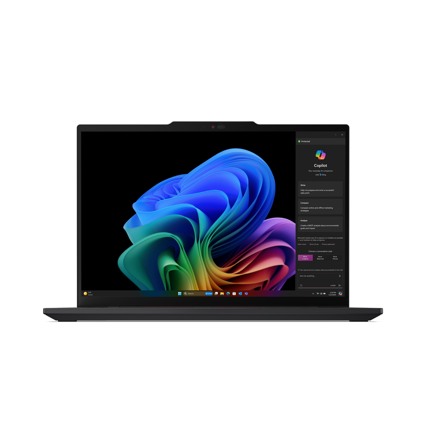 Laptop Lenovo ThinkPad T14s 14" Snapdragon X1E 32GB SSD 512GB Adreno GPU Win11 Pro 3 años NBD
