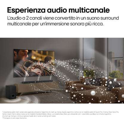 Barra de cine en casa LG de 9.1.5canales con sonido envolvente y altavoces traseros S95TR