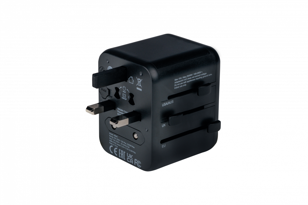 Adaptador Verbatim Universal de viaje 12W UTA-01 - USB-A (49543)