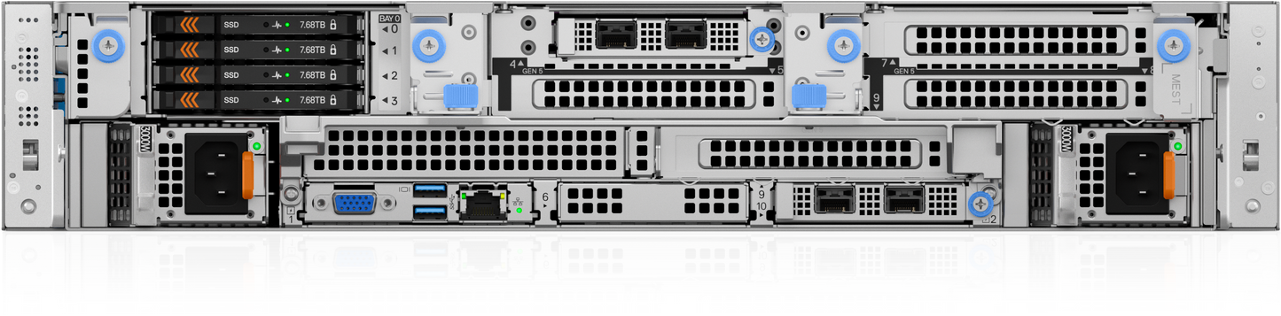 Servidor Dell R570 Intel Xeon 6 Performance 6511P 2.3G 16C 4 x 32GB PERC H965i 480GB SSD iDRAC10 17G PSNBD 3Y