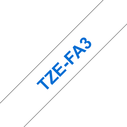 Cinta Brother TZEFA3 Azul sobre Cinta Blanca 1/2