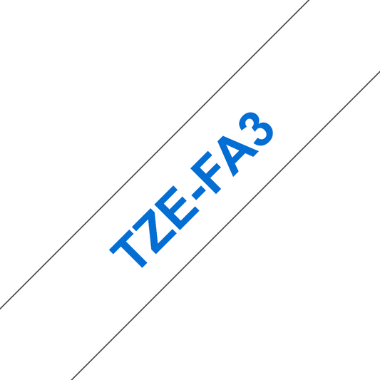 Cinta Brother TZEFA3 Azul sobre Cinta Blanca 1/2