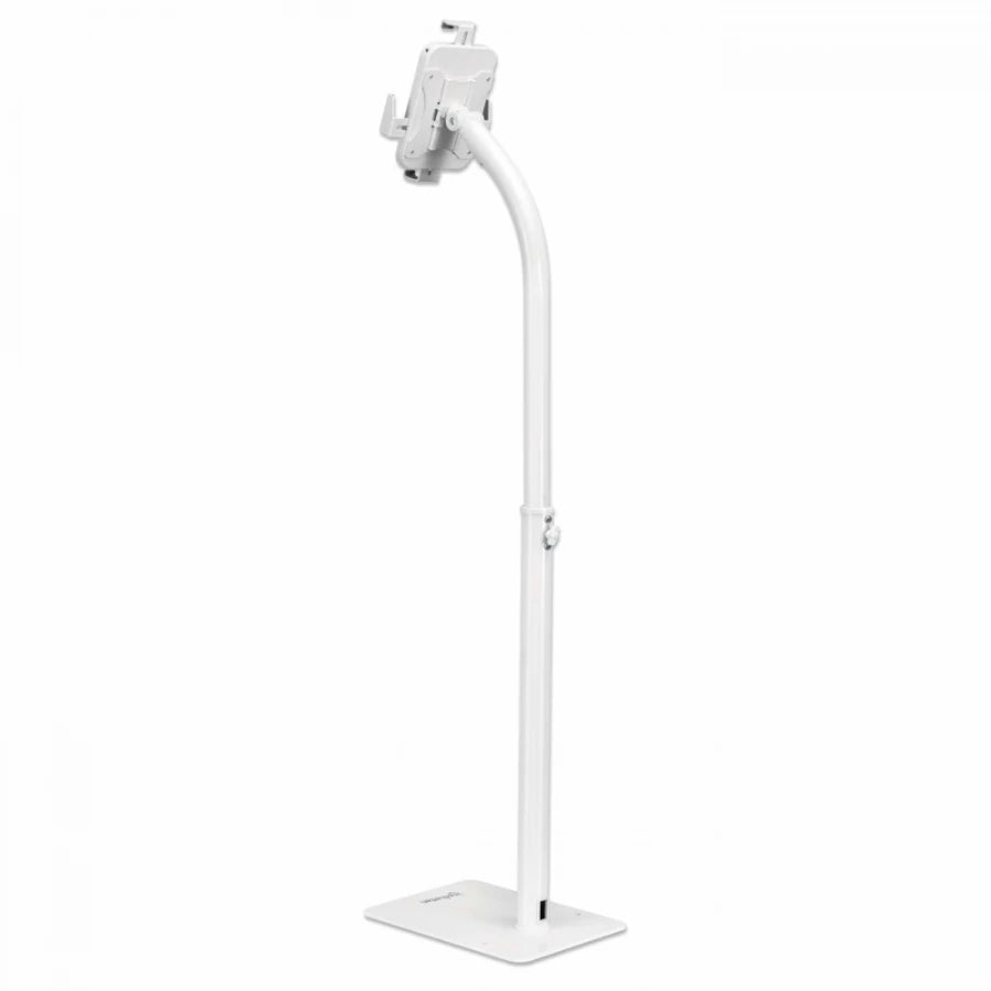 Soporte de Suelo Manhattan Antirrobo para Tablet/iPad 7.9" a 11" Altura 790 a 1190mm Color Blanco