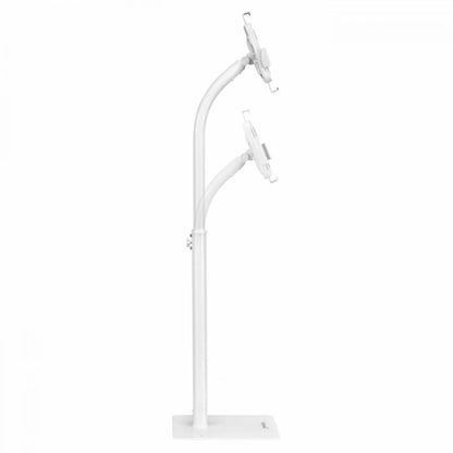Soporte de Suelo Manhattan Antirrobo para Tablet/iPad 7.9" a 11" Altura 790 a 1190mm Color Blanco