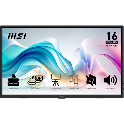 Monitor Portatil MSI PRO MP165 E6 LED 15.6 1920x1080 Full HD 60Hz HDMI Bocinas Integradas