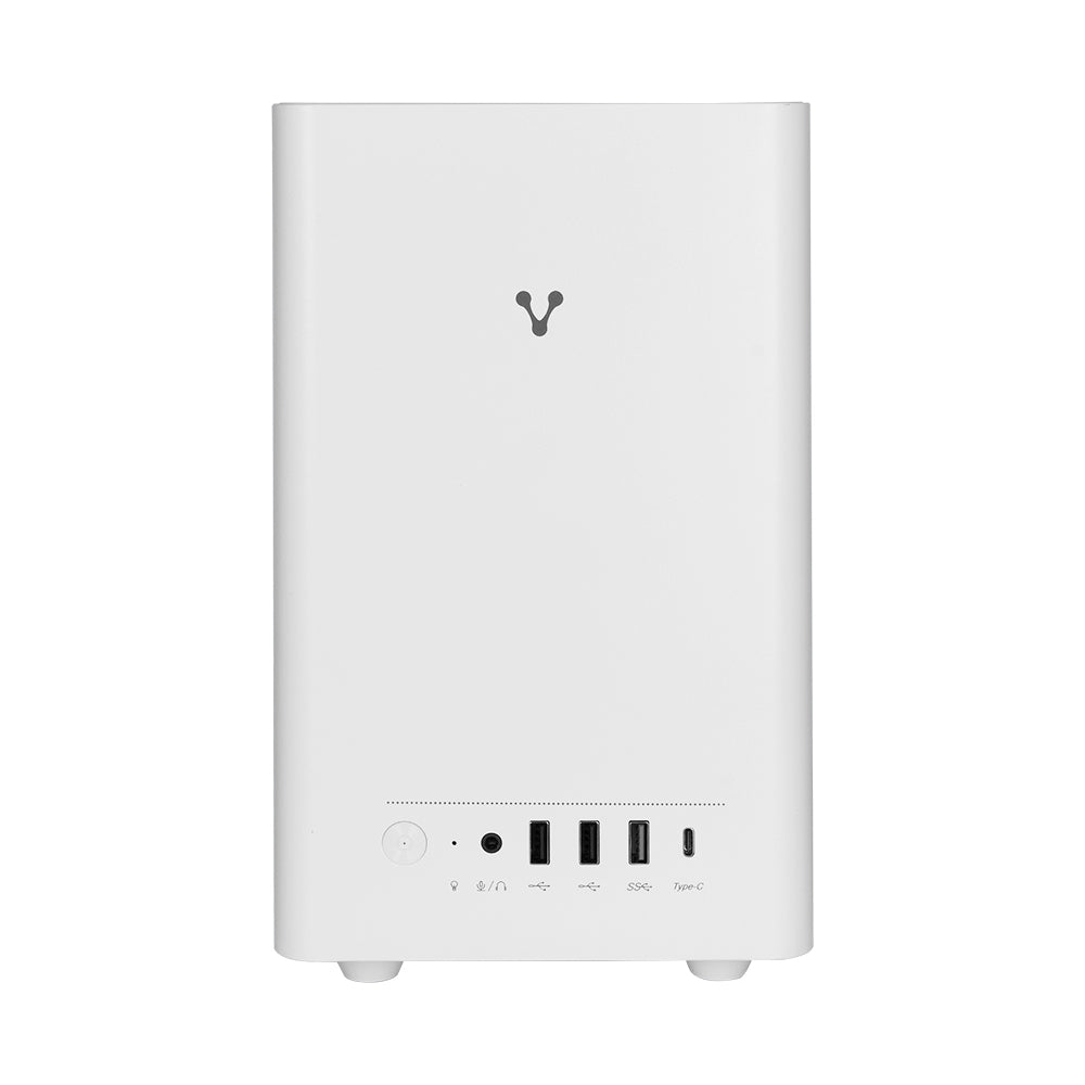 GABINETE VORAGO GAB-210 MINITORRE Micro ATX / ITX 2xUSB 2.0 1xUSB 3.0 1xTIPO C 5OOW  BLANCO
