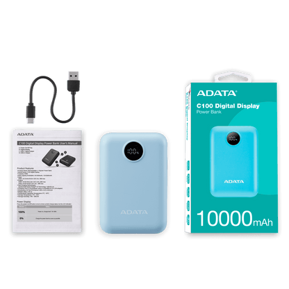 Power Bank Adata 10000mAh Digital PC10022 Azul