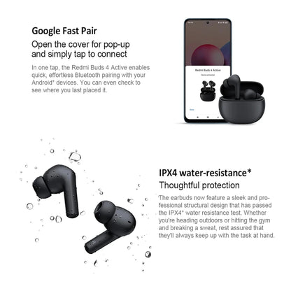 Audifonos Xiaomi Redmi Buds 4 Active Negro