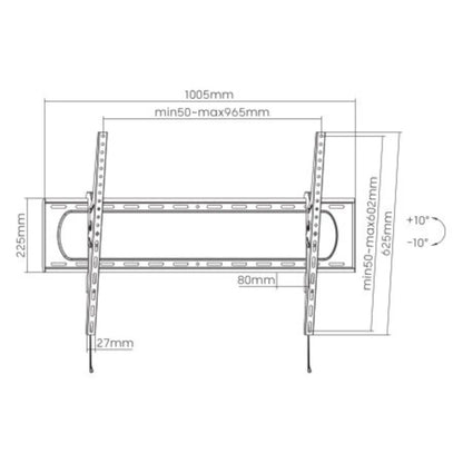 Soporte Manhattan para TV 60" a 120" con Inclinación para Pared 120kg