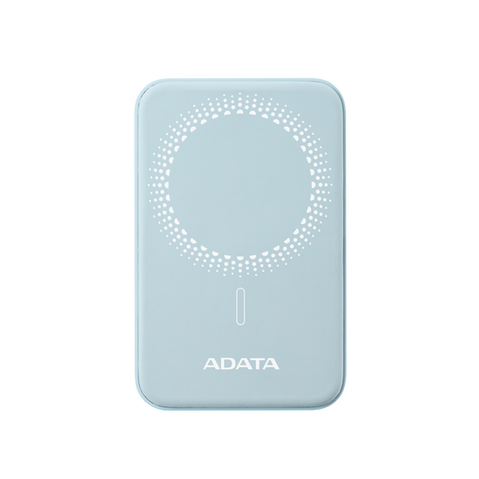 Power Bank Adata Inalámbrico 5000MAH de Carga Rápida QC PD de 20 W Magnético Color Azul