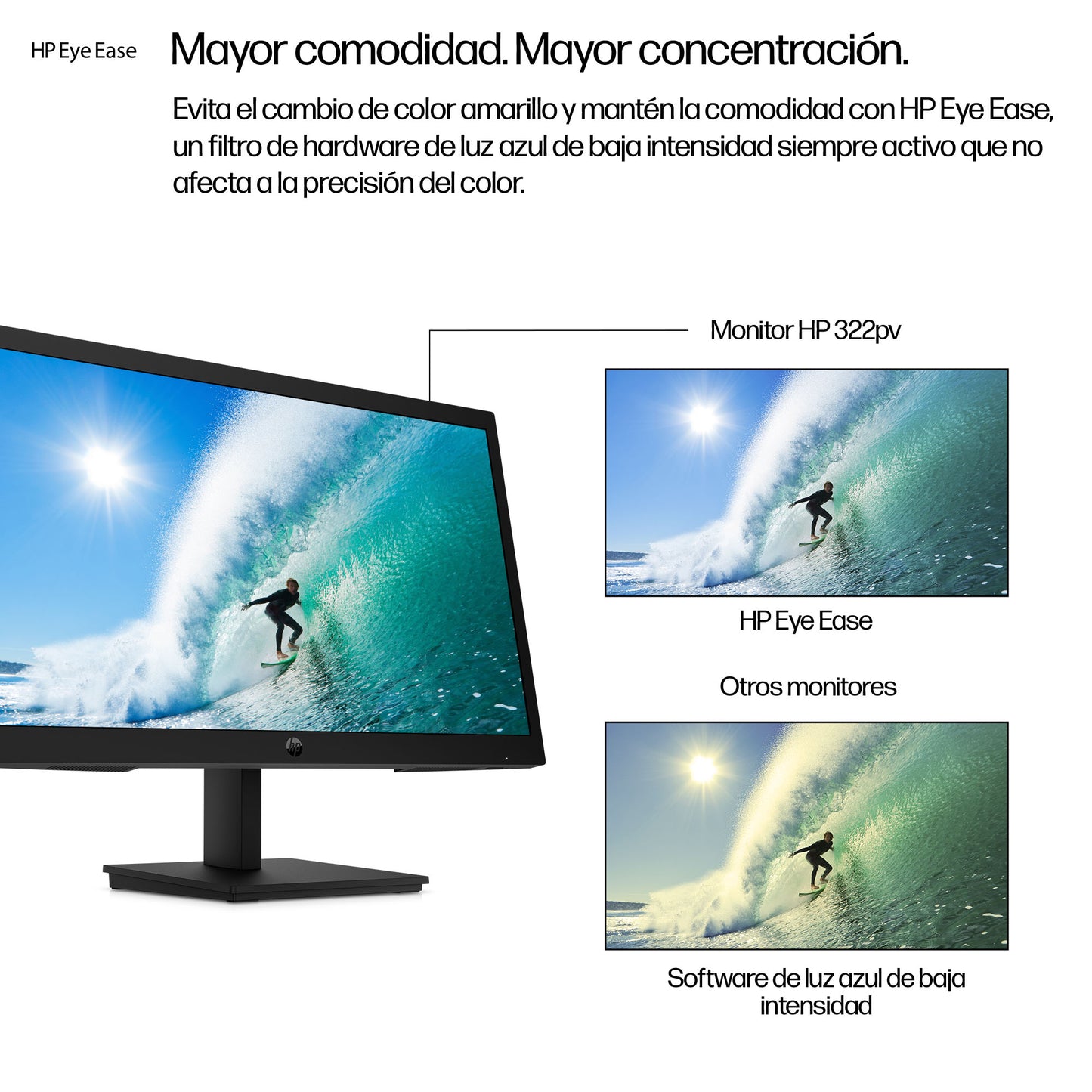 Monitor HP 322pv Serie 3 Pro FHD Tamaño 21.45 resolucion (1920x1080)