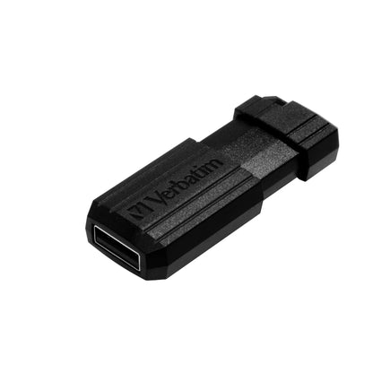 Memoria USB Verbatim PinStripe de 64GB Color Negro