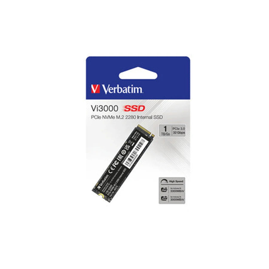 Disco Interno Verbatim SSD Vi3000 PCIe NVMe de M.2 2280 y 1 TB