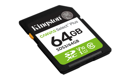 Memoria Micro SDXC Kingston Flash Canvas Select Plus 64GB SD UHS-I Clase 10