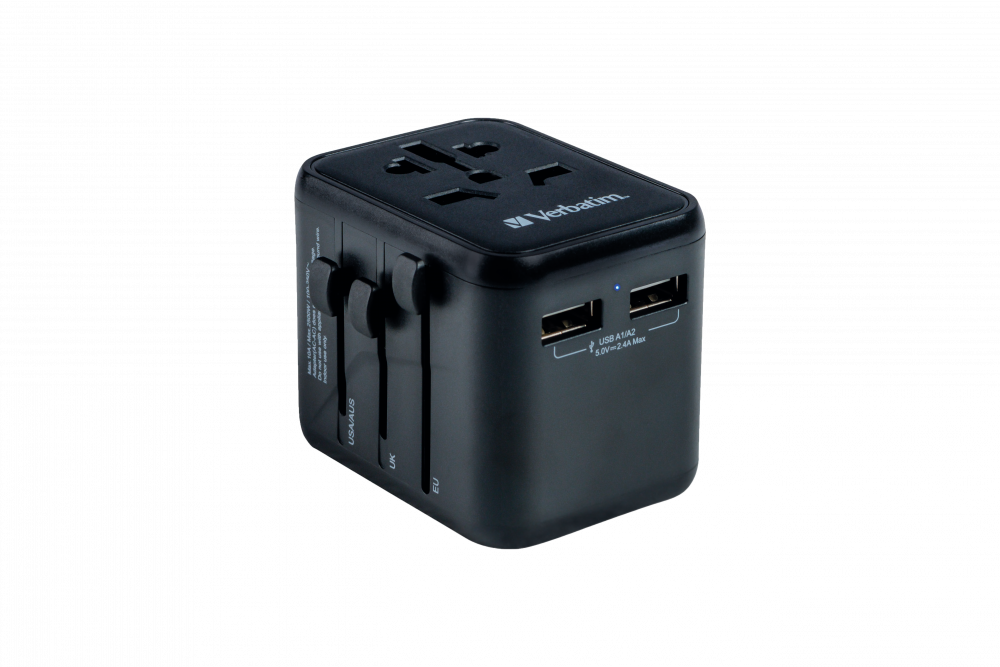 Adaptador Verbatim Universal de viaje 12W UTA-01 - USB-A (49543)