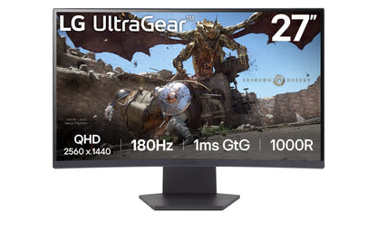 Monitor LG UltraGear 27 " QHD 2560 x 1440 VA Display Curvo 180Hz 1ms GtG AMD FreeSync