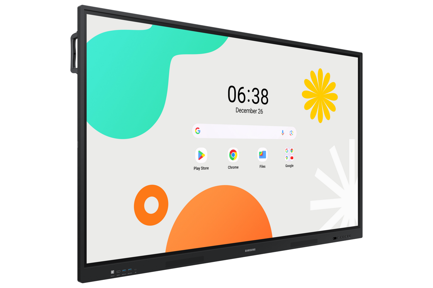 Pantalla Samsung E Board WAF 75" Interactiva 40 Multi Touch Android OS 14 UHD Resolución 3840x2160 350 Nits