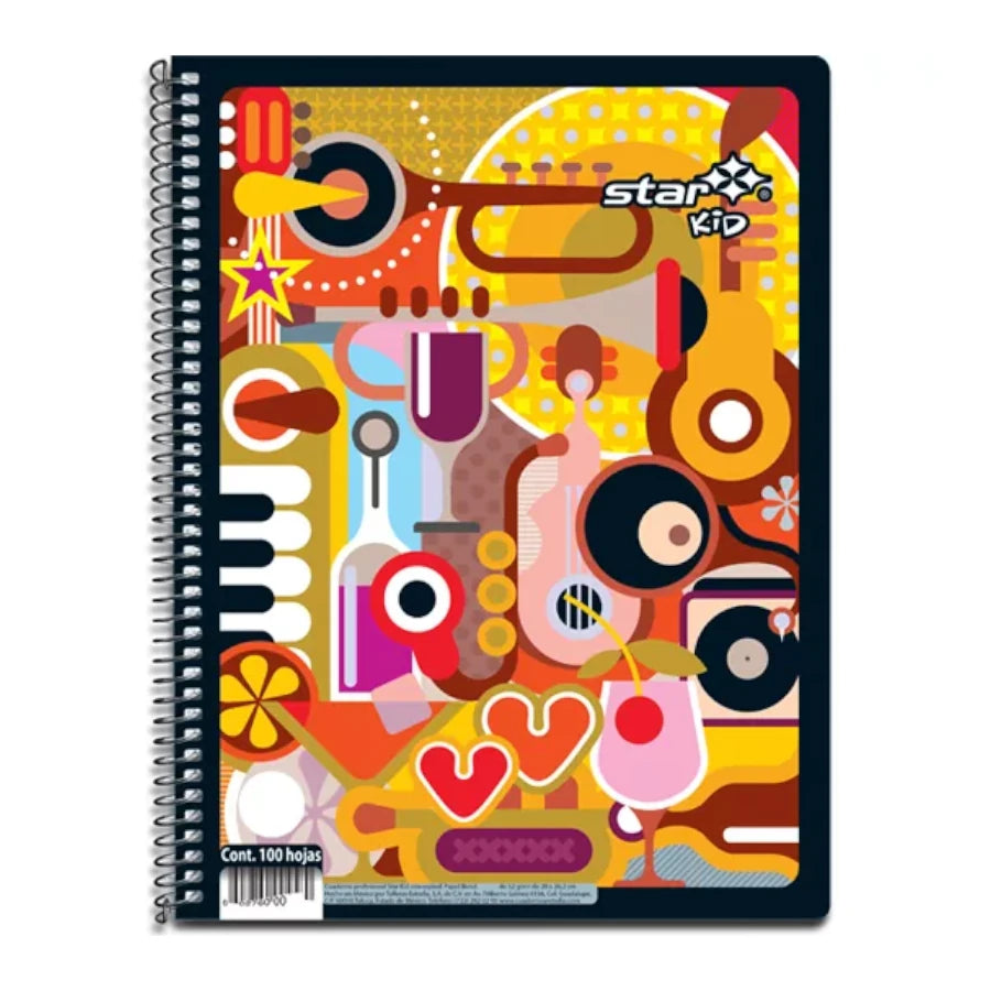 Libreta profesional Estrella pasta semi rigida C5 cuadro chico 100 hojas