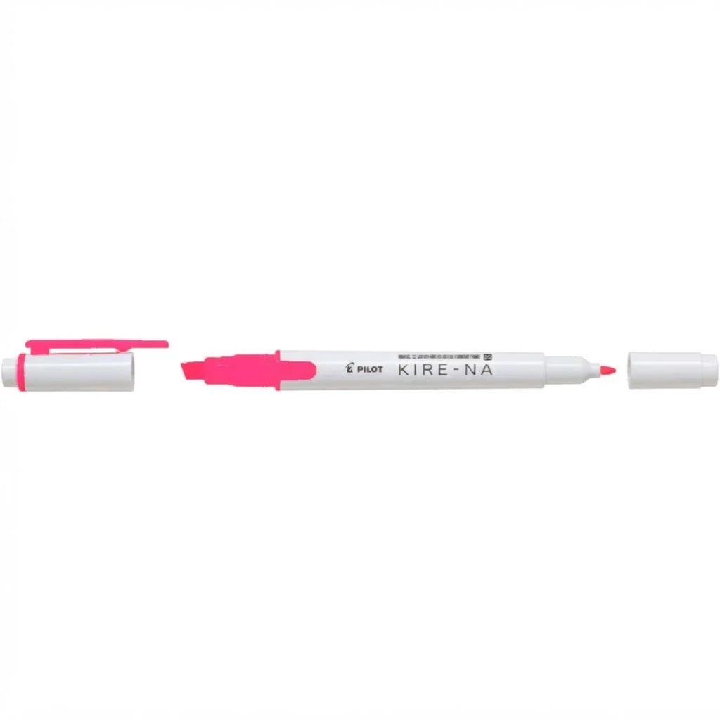 Resaltador Pilot KIRE-NA doble punta Cincel/Fino color Rosa C/10