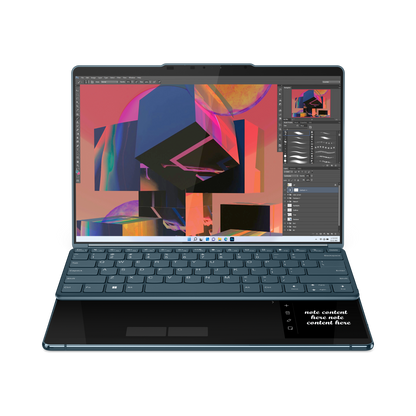 Laptop Lenovo Idea Yoga Book 9 13IRU8 13.3 Touch 2.8K Intel Core i7-1355U 1.70GHz 16GB 1TB SSD Windows 11 Home 64-bit Esp Turquesa