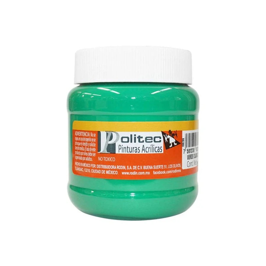 Pintura Acrilica Politec Verde Claro 250ml No 312