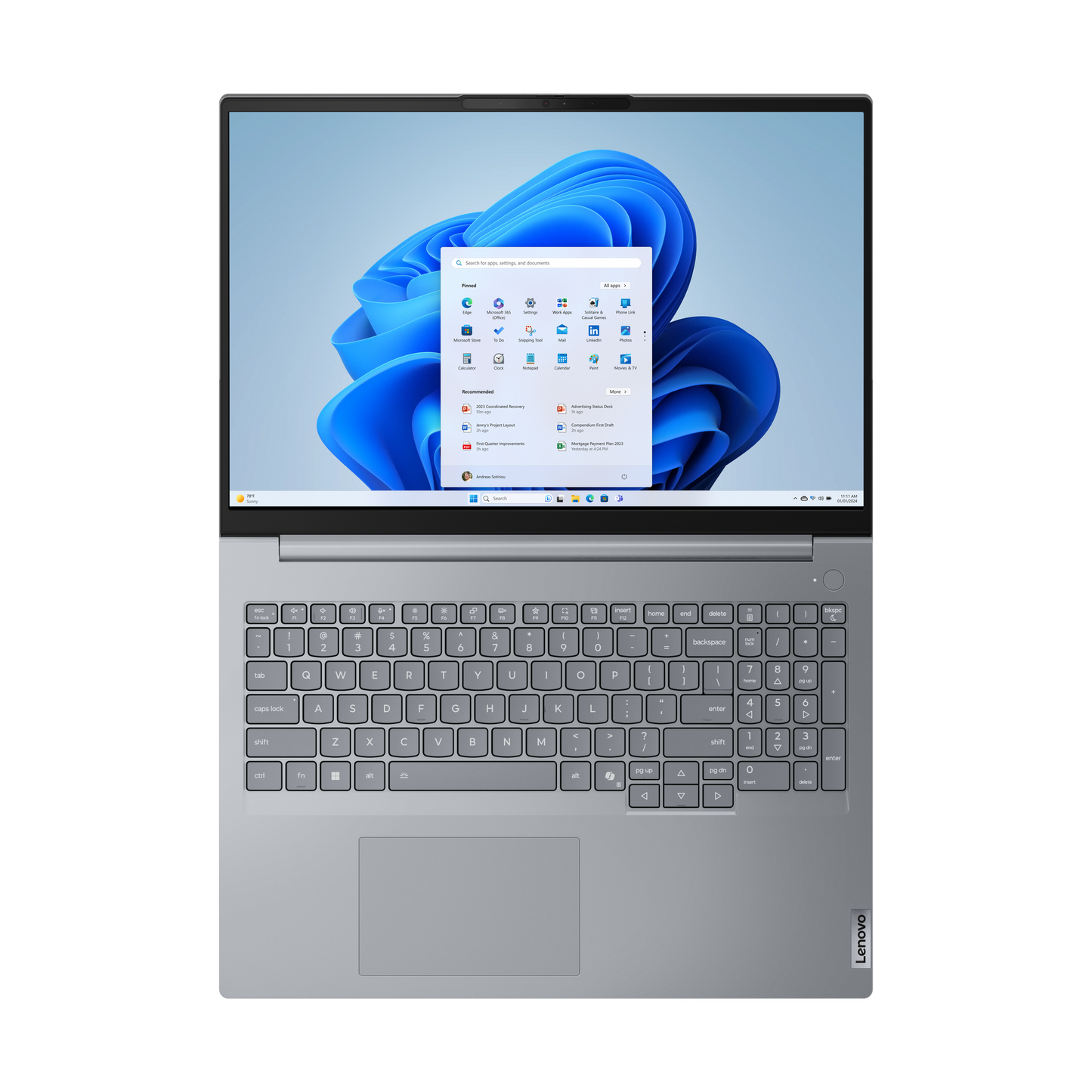 Laptop Lenovo ThinkBook 16 G8 16" Intel Core 5 210H NoTouch Win 11 Pro 64 16GB 512GB SSD Intel Graphics 1CourierCarryin