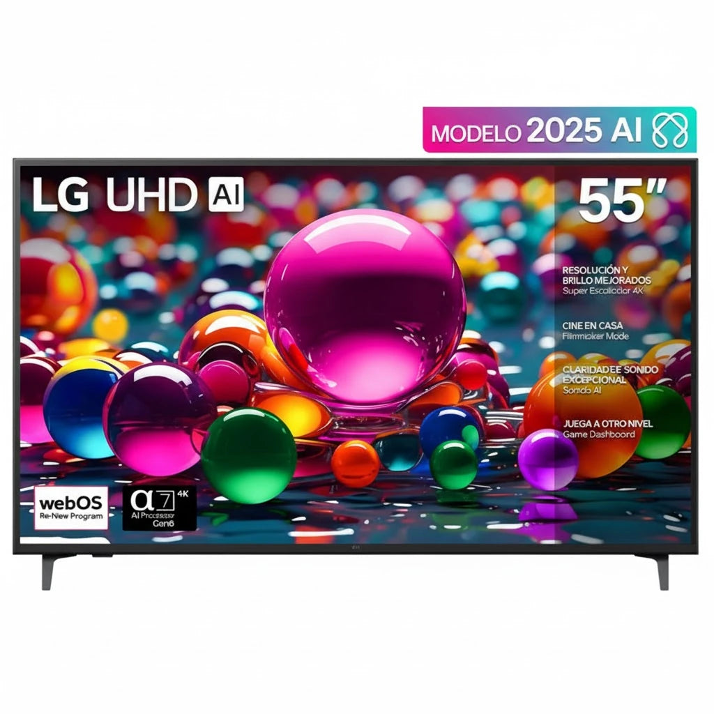 Television LG de 55 pulgadas UHD AI UA75 4K SMART TV 2025