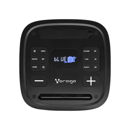 BAFLE VORAGO KSP-580 2x6.5 2x2.5 TWEEETER 40W RMS 3600mAh CIRCLE LED TWS MICROFONO USB / TF / AUX / BT