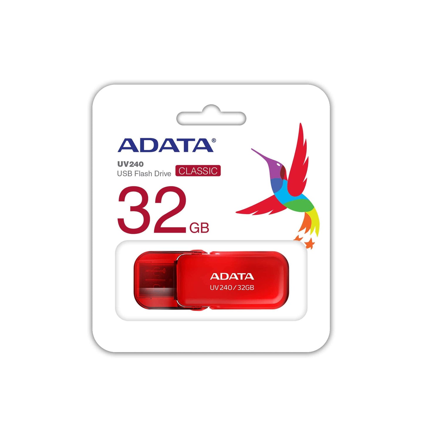 Memoria USB Adata UV240 32 GB 2.0 Color Rojo