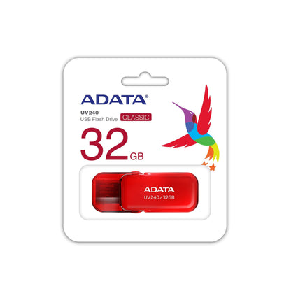 Memoria USB Adata UV240 32 GB 2.0 Color Rojo