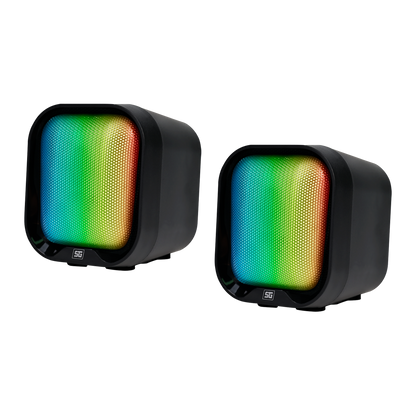 BOCINAS VORAGO START THE GAME SPK-109 RGB / USB PARA COMPUTADORA / 2.2WATTS