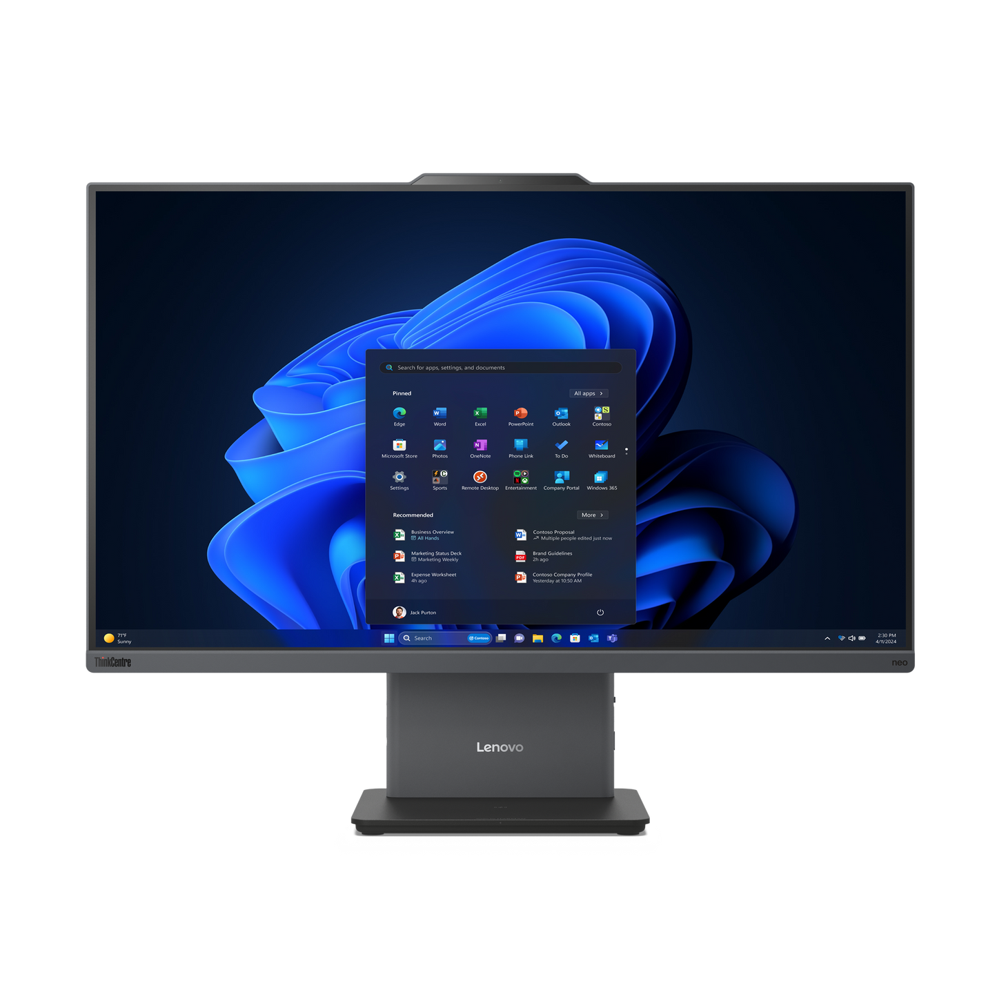 All in One Lenovo ThinkCentre Neo 55a 24 Gen 6 23.8" FHD AMD Ryzen 5 220 16GB 512GB Radeon 740M W11 Pro 1-year Onsite