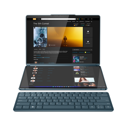 Laptop Lenovo Idea Yoga Book 9 13IRU8 13.3 Touch 2.8K Intel Core i7-1355U 1.70GHz 16GB 1TB SSD Windows 11 Home 64-bit Esp Turquesa
