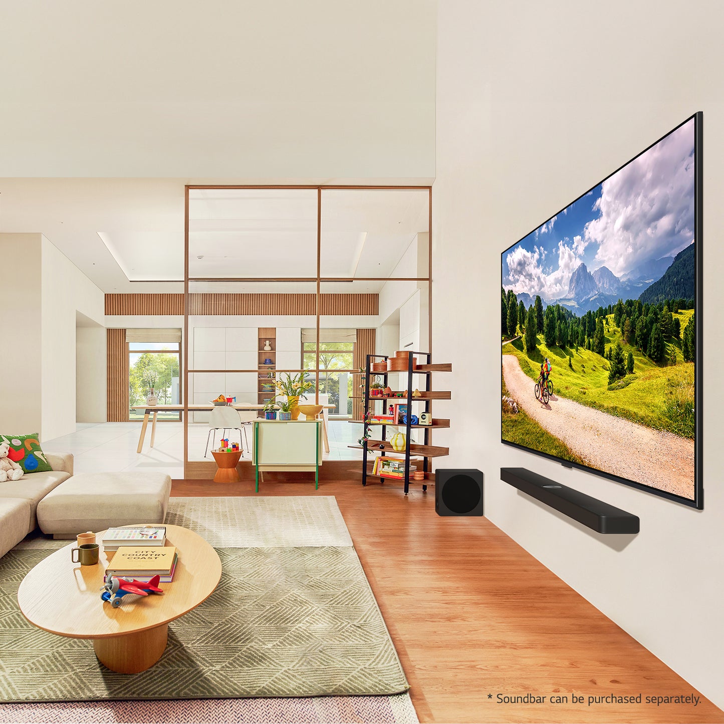 Barra de cine en casa LG de 9.1.5canales con sonido envolvente y altavoces traseros S95TR