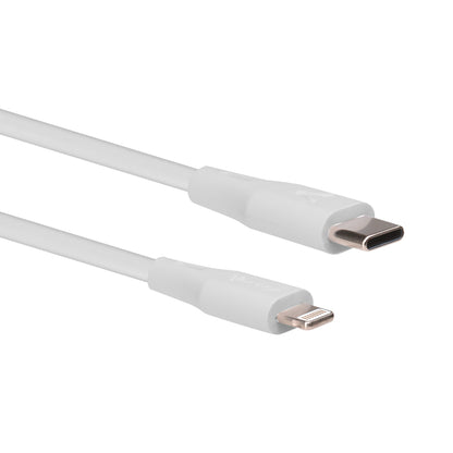 CABLE VORAGO CAB-CL01W TIPO C-  LIGHTNING 20W 1 METRO CARGA RAPIDA  BLANCO