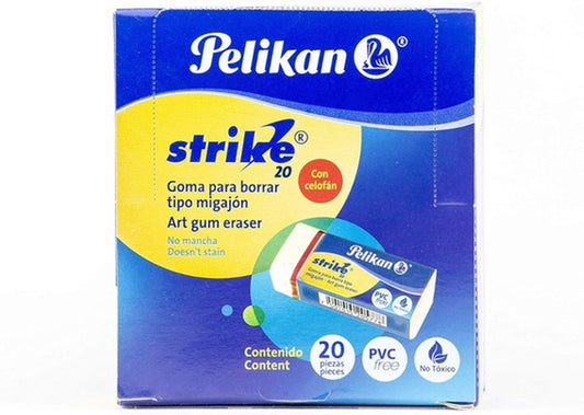 Goma Pelikan de Migajón Strike Caja C/20 Pzas